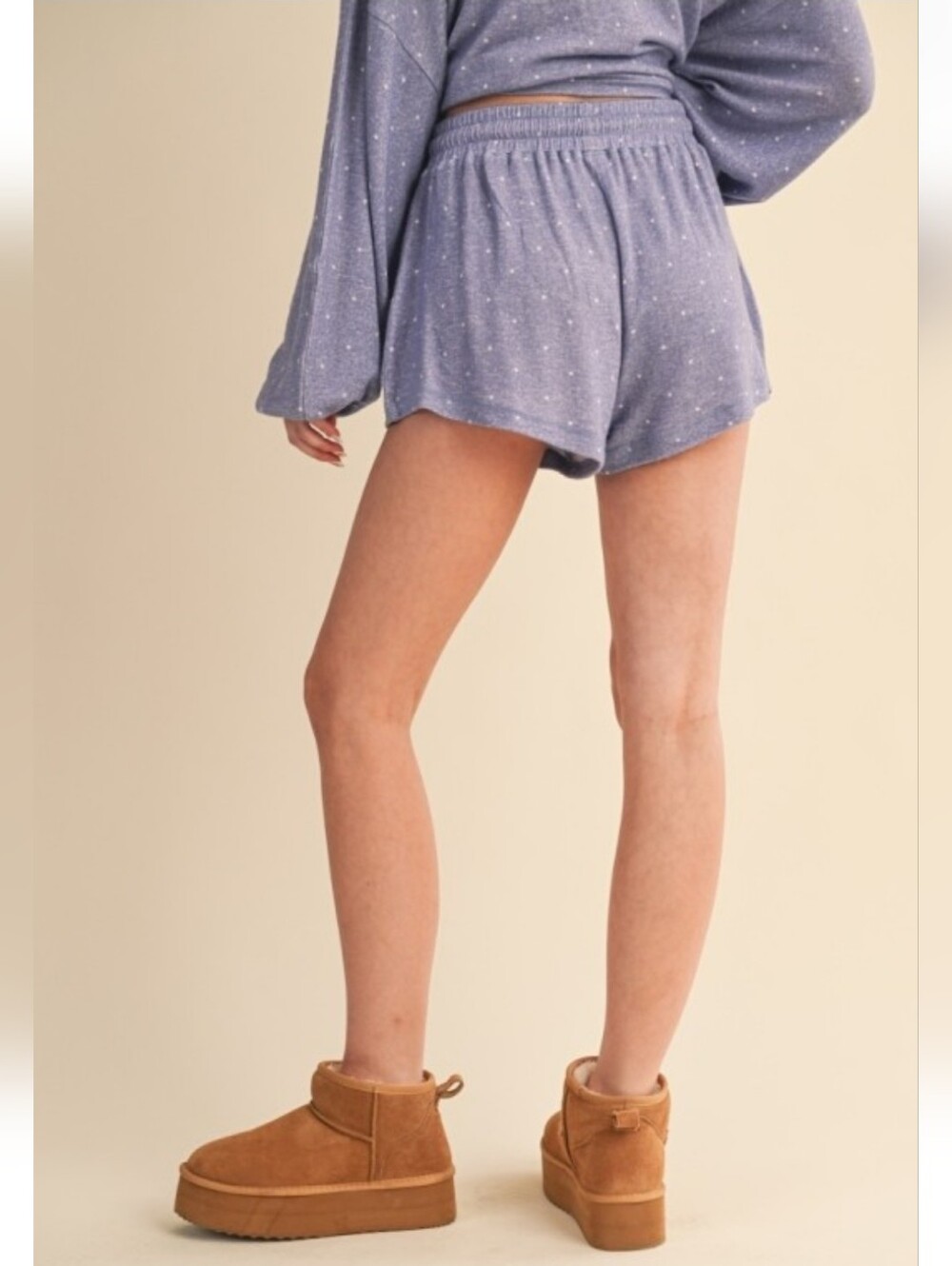 💙 Blue Dot Hacci Shorts - Picture 3 of 3